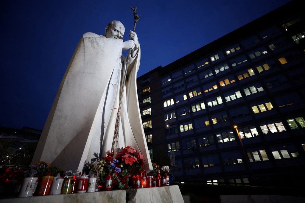 Rome’s Gemelli Hospital, where Pope Francis was admitted. Photo: Reuters