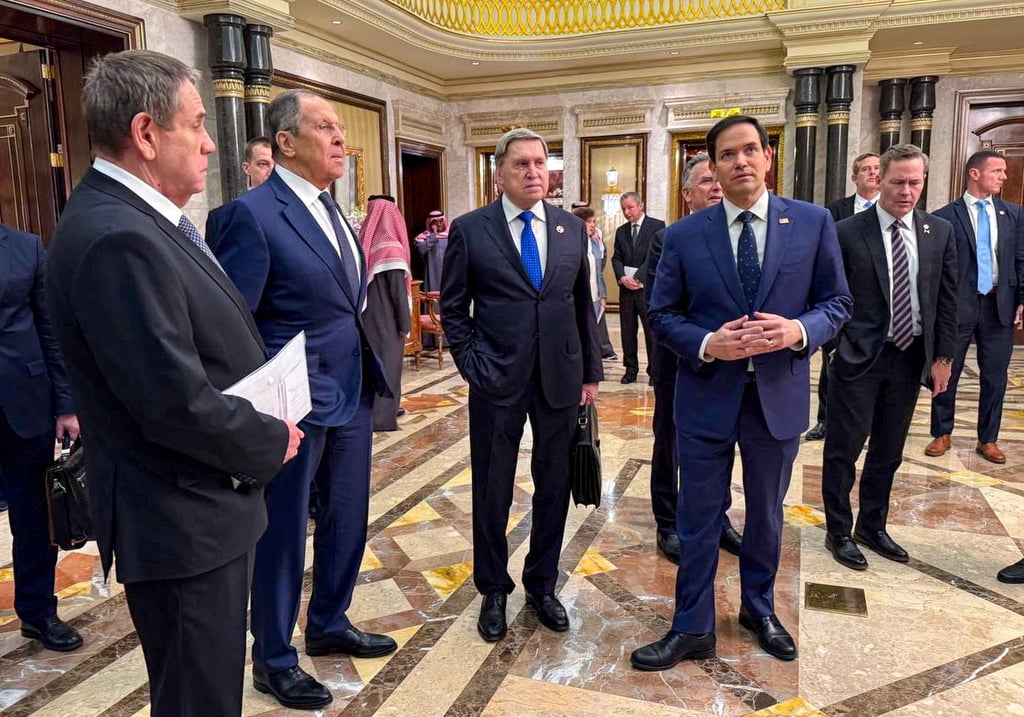 US and Russian officials are meeting this week in Saudi Arabia in a bid to end the war in Ukraine. Photo: Russian Foreign Ministry/Reuters