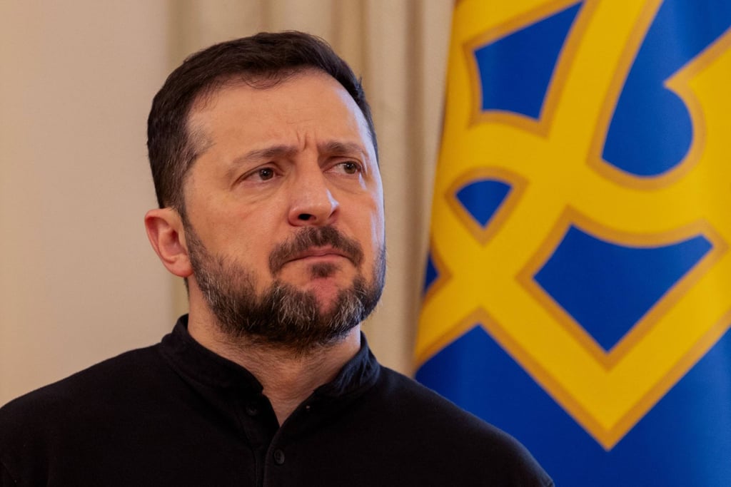 Ukraine’s President Volodymyr Zelensky in Kyiv on Wednesday. Photo: AFP