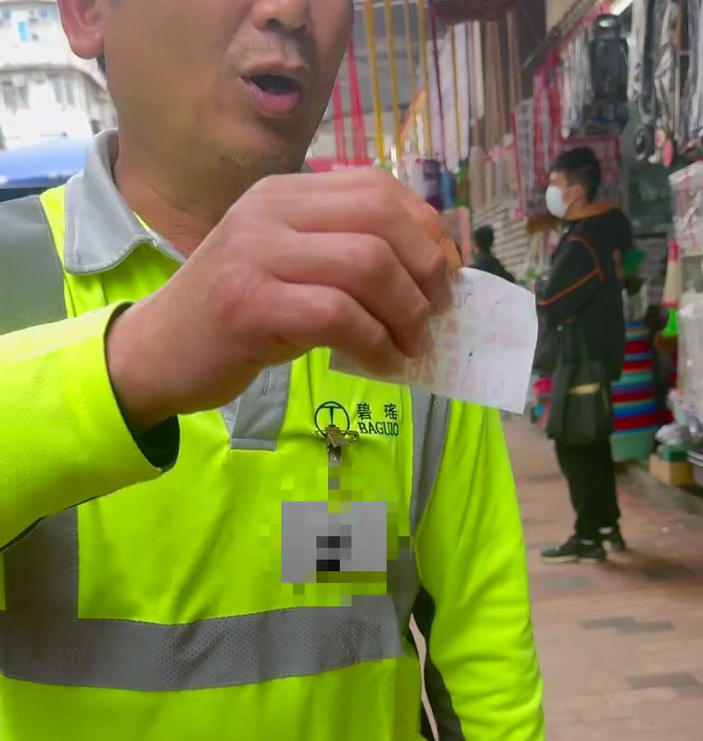 The man who took the video also confronted the workers. Photo: Handout