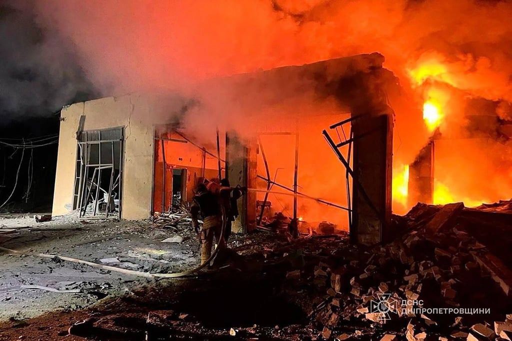 The aftermath of a Russian air strike in Kryvyi Rih, central Ukraine. Photo: State Emergency Service of Ukraine via EPA-EFE