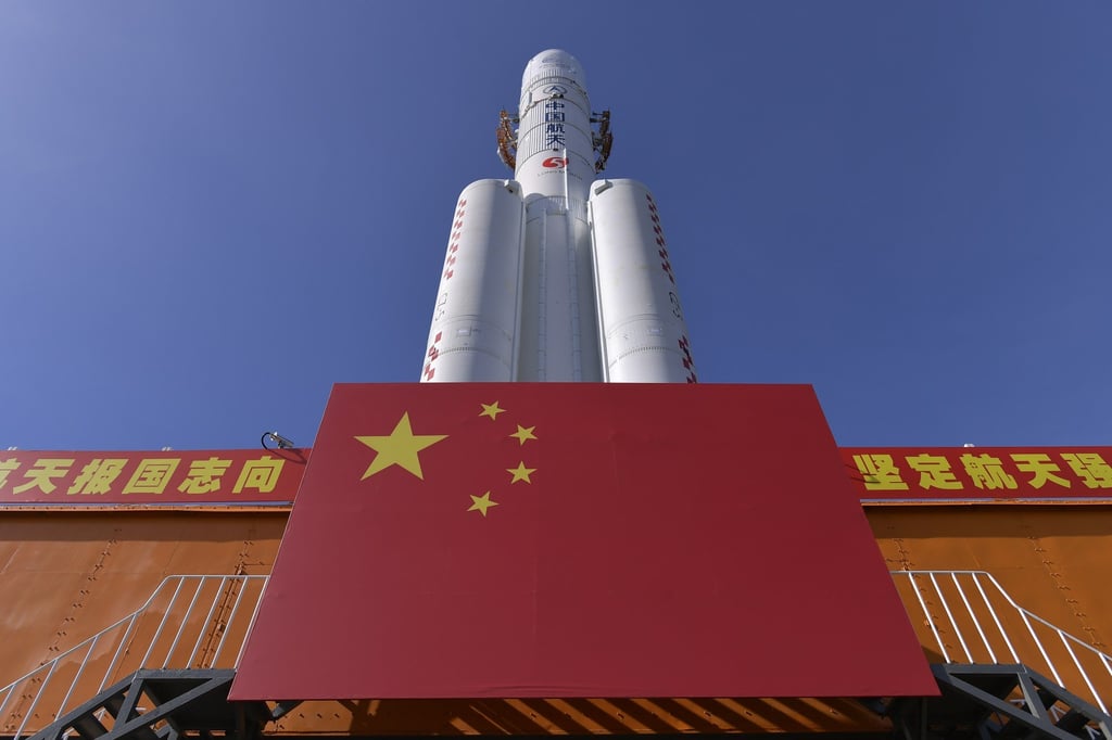 China’s Long March-5 rocket at the Wenchang Space Launch Center in Hainan Province. Photo: Xinhua