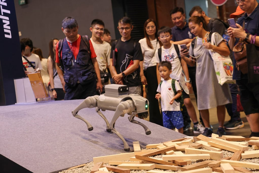 A robot dog seen at an exhibition in Hong Kong. Photo: Jelly Tse