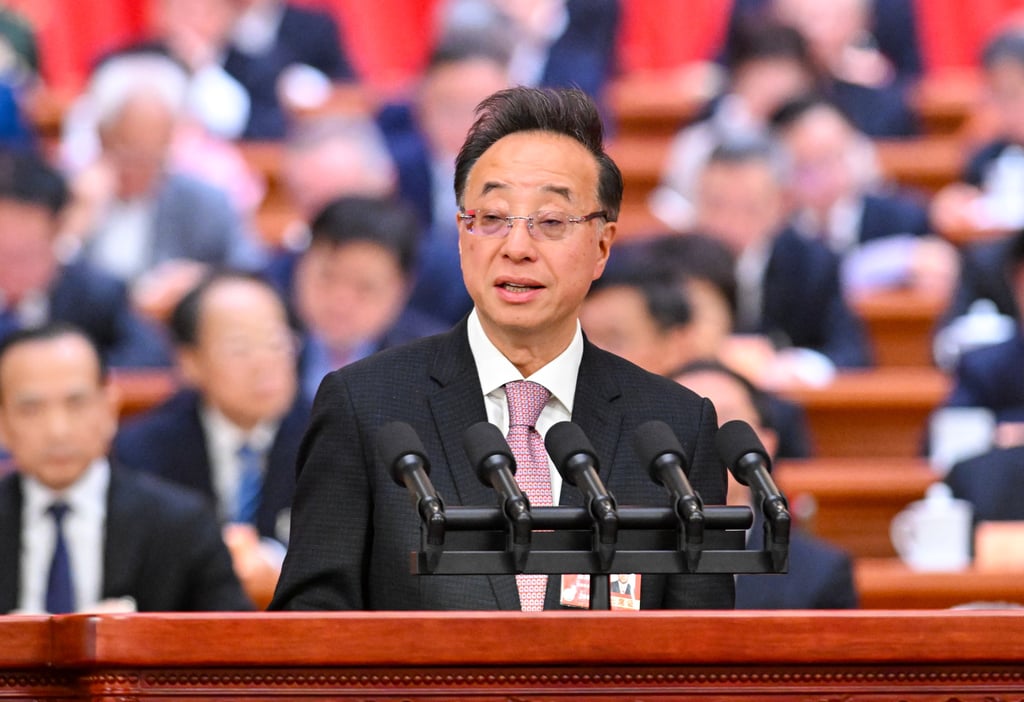 Tu Haiming issued the call at the CPPCC’s third plenary meeting, which took place in the Great Hall of the People in Beijing on Sunday. Photo: Xinhua