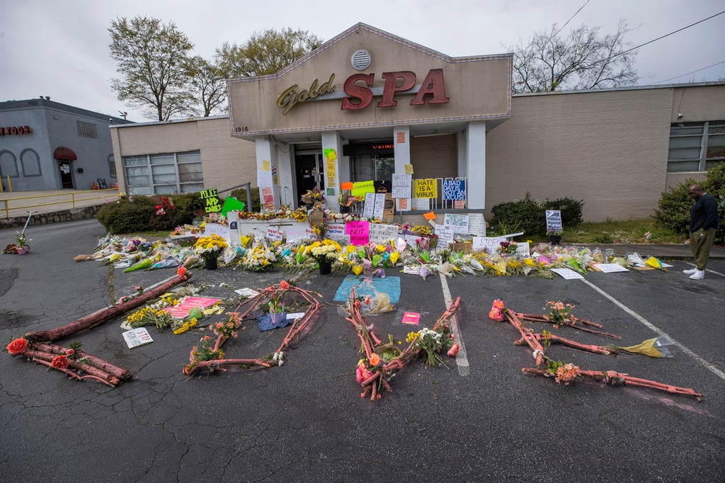 Gold Spa, where three women were killed. File photo: EPA-EFE
