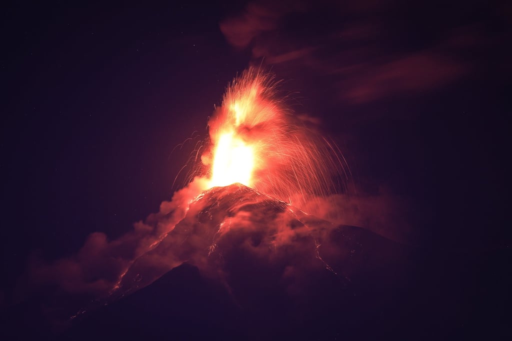 Guatemala’s Volcan de Fuego erupting. Photo: EPA-EFE