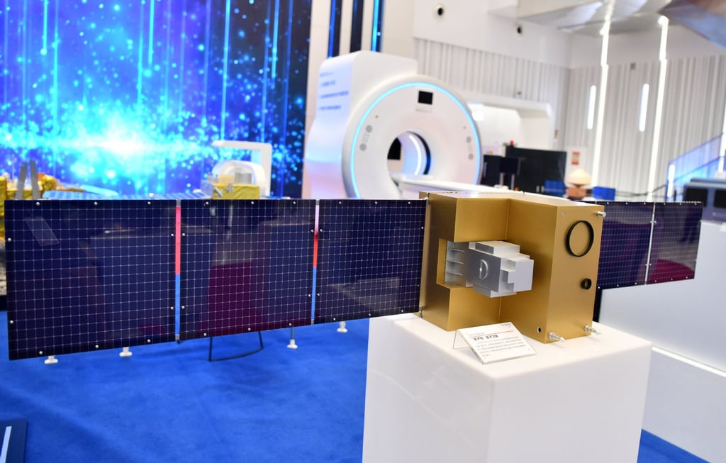 A model at Anhui Innovation Centre displaying the space-based quantum technology China has used to establish ultra-secure communication. Photo: Xinhua