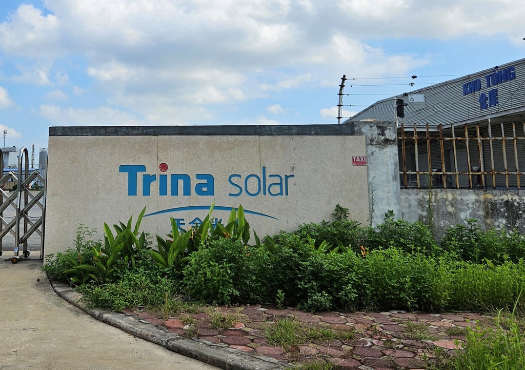 Chinese solar panel manufacturer Trina Solar’s facility in Thai Nguyen, Vietnam. Photo: Reuters