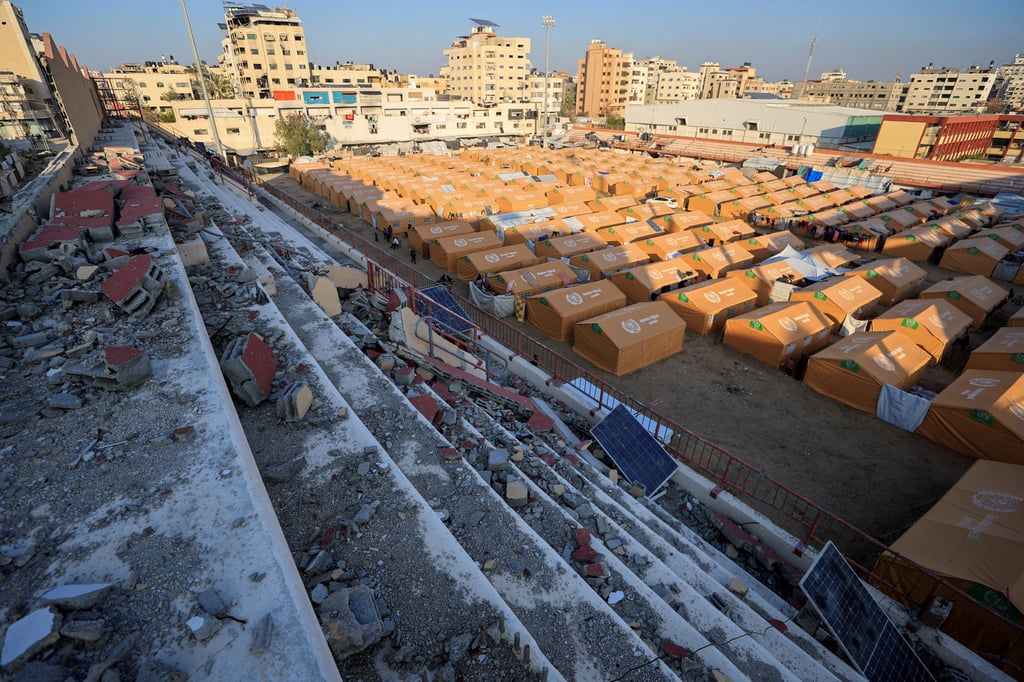 A tent camp in Gaza City. Photo: Reuters