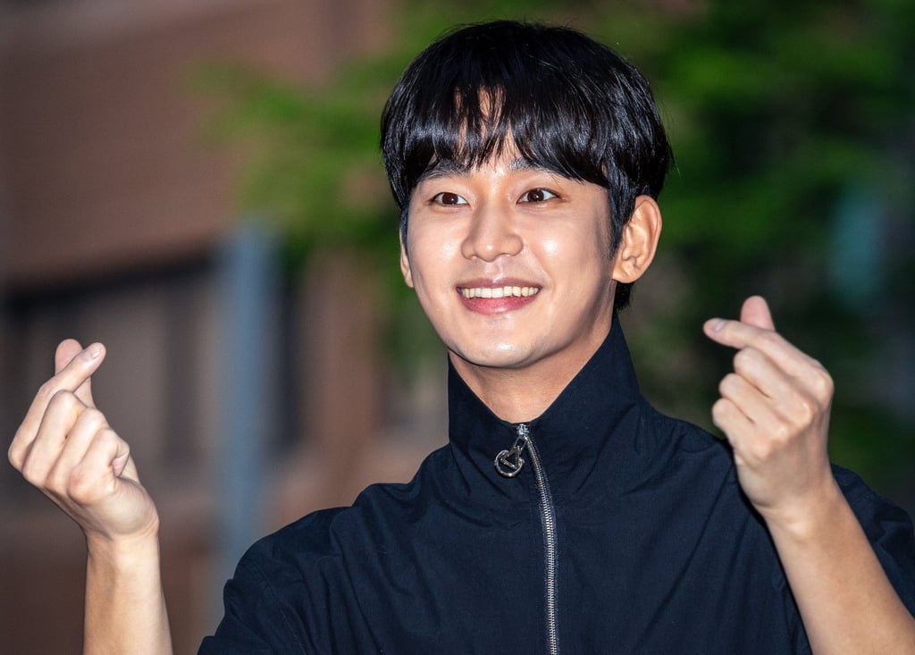 Kim Soo-hyun at the closing party of Korean drama Queen of Tears in Seoul, South Korea, in 2024. Kim Sae-ron’s family allege that the two were in a relationship for six years. Photo: Getty Images