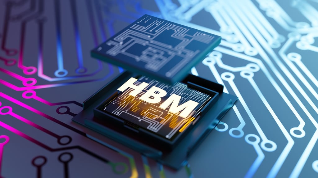 High-bandwidth memory chips are typically bundled with artificial-intelligence processors. Photo: Shutterstock
