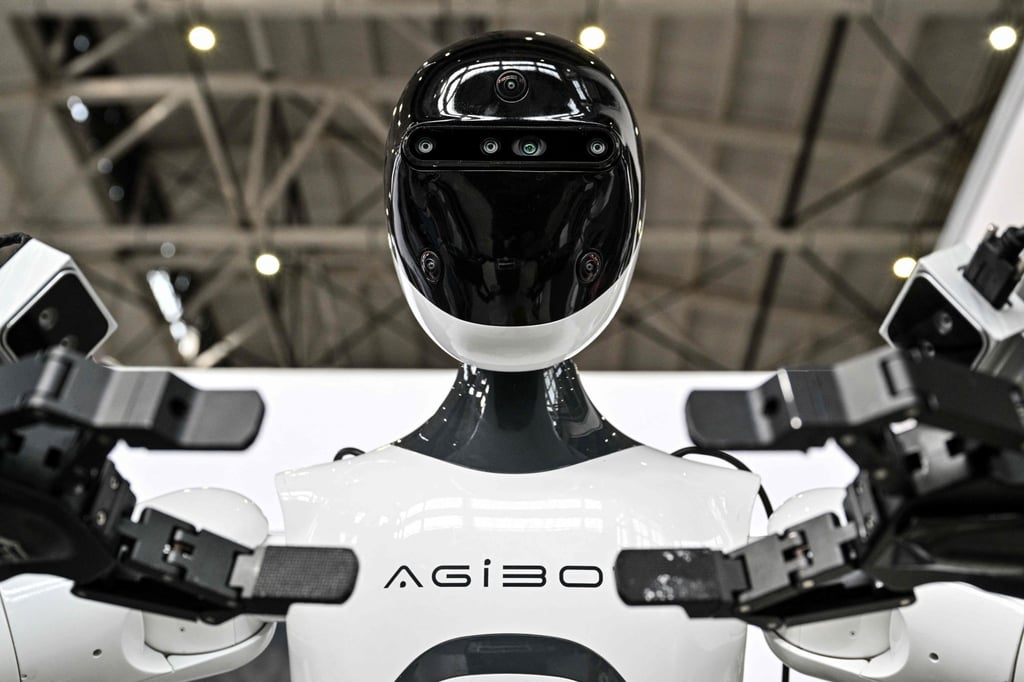 A robot from Agibot is seen during the Global Developer Conference in Shanghai on February 21, 2025. Photo: AFP