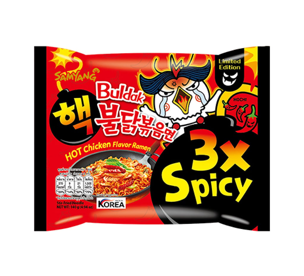 An original packet of Samyang’s Buldak ramen. Photo: Samyang Foods