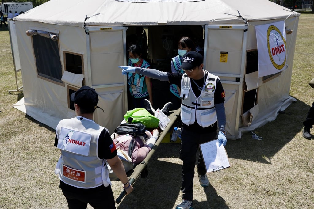 Thursday’s exercises tested responses to a massive explosion and a natural disaster. Photo: EPA-EFE