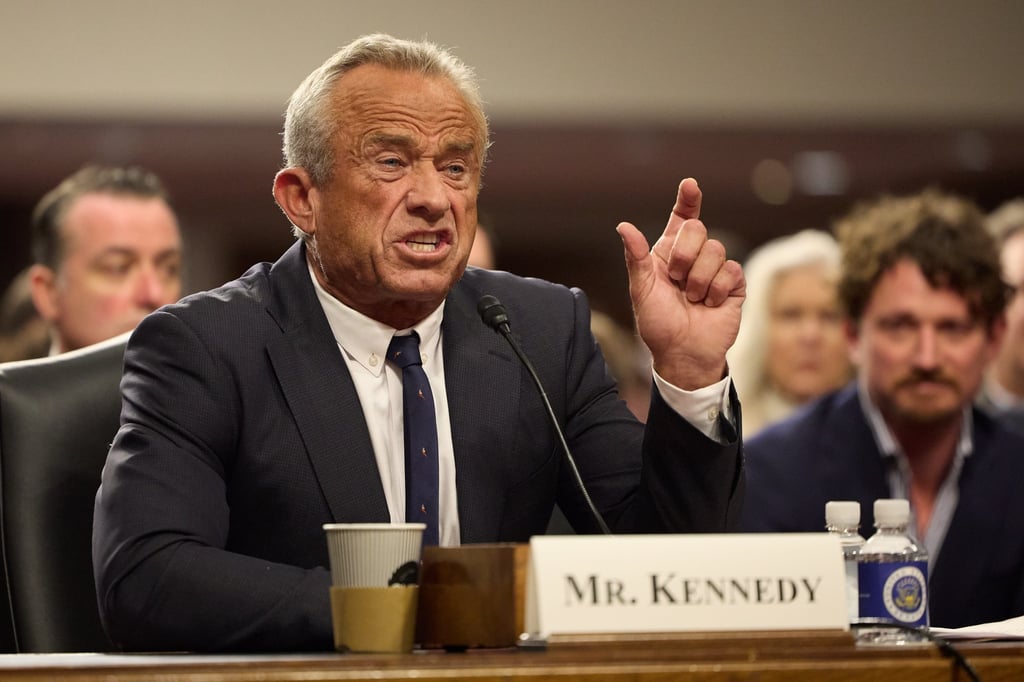 Robert F. Kennedy, Jnr, testifies during his confirmation hearing in Washington on January 29. Photo: EPA-EFE
