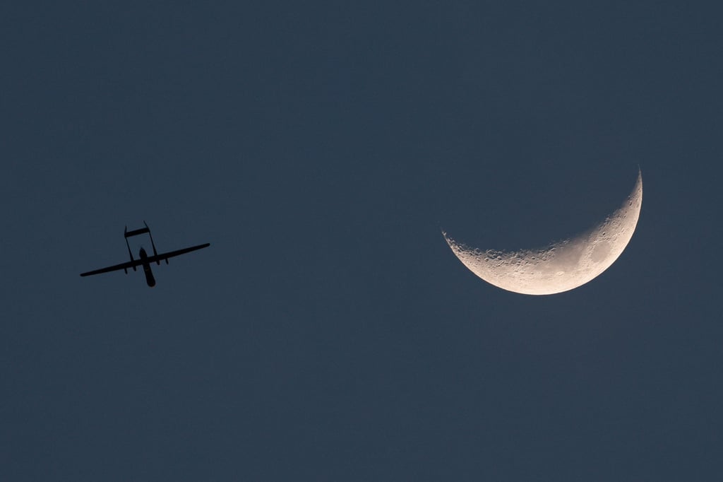 An Israeli drone flies over Gaza. Photo: Reuters