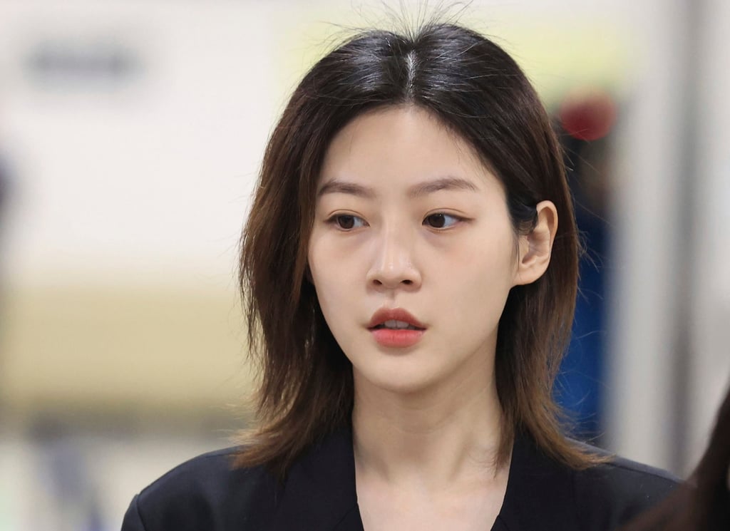 South Korean actress Kim Sae-ron arriving at the Seoul Central District Court in South Korea, in April 2023. Photo: AP