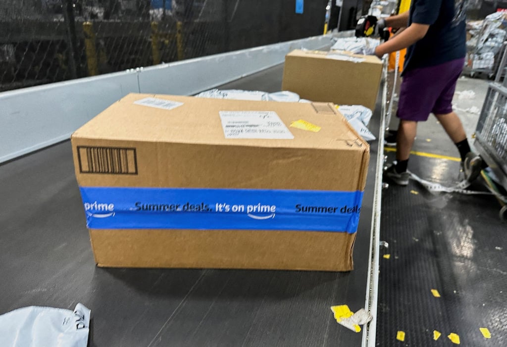 An Amazon warehouse in Melville, New York. Photo: Reuters