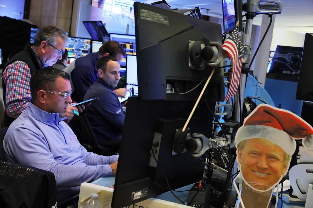 Traders on the floor of the New York Stock Exchange on April 09, 2025. Photo: Getty Images via Agence France-Presse.