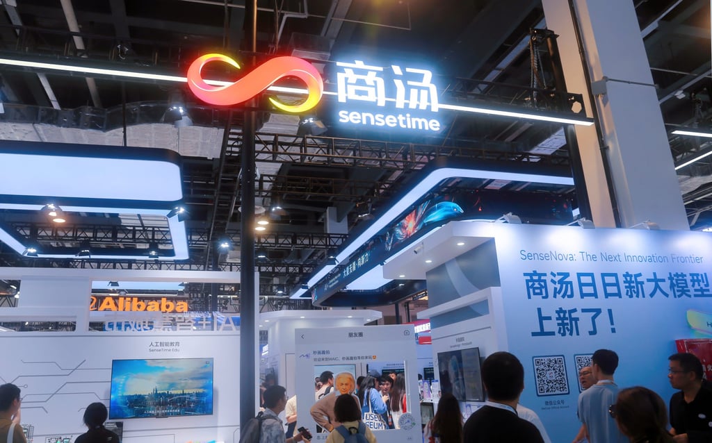 SenseTime’s booth at an AI conference in Shanghai. Photo: Costfoto/NurPhoto via Getty Images