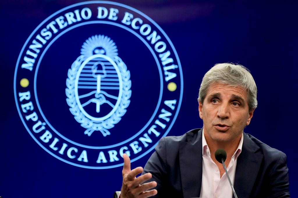 Economy Minister Luis Caputo says Argentina will on Monday end the foreign exchange restrictions that were imposed in 2019. Photo: AP