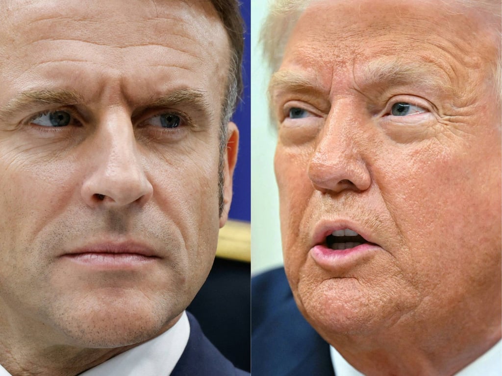 French President Emmanuel Macron and US President Donald Trump. Photo: AFP