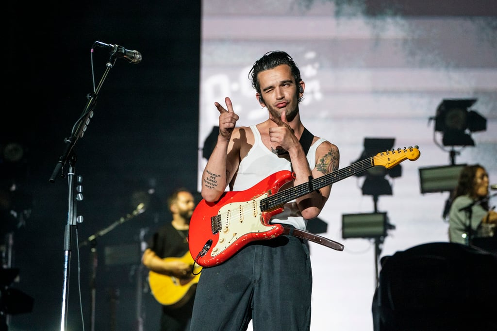 Matty Healy of The 1975 performs at a music festival in the US in 2023. Photo: Invision/AP