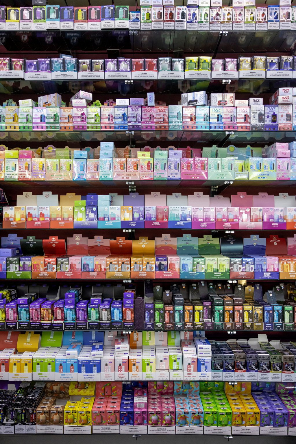 Studies show that teenagers are drawn to the myriad vape flavours emulating everything from fruits to soft drinks available for sale. Photo: Reuters
