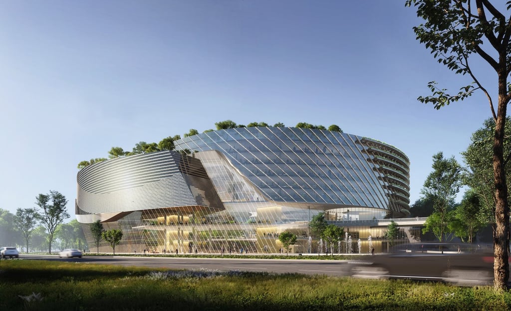 An illustration of the research and development building of CXMT’s headquarters in Hefei. Photo: Handout