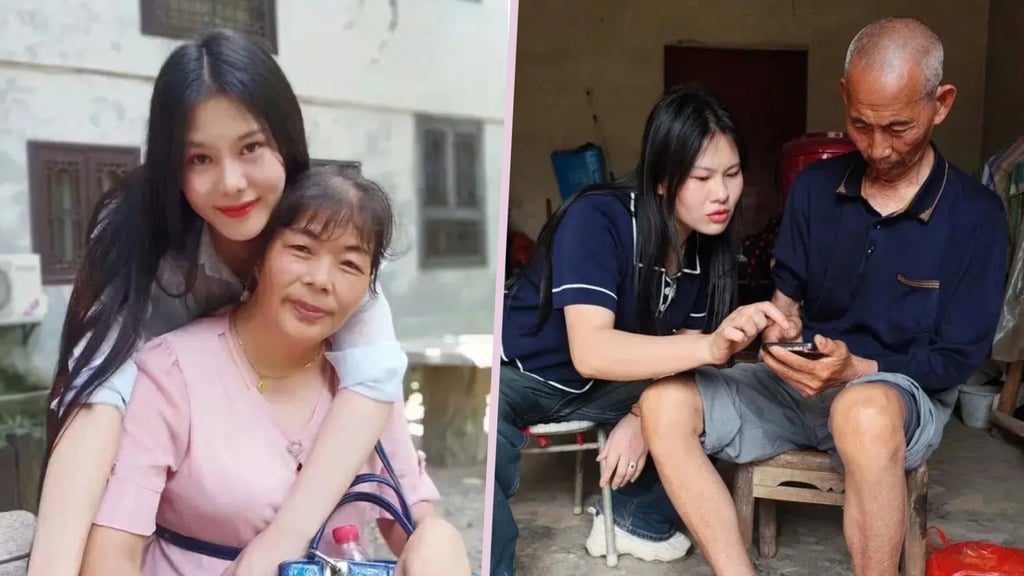 A Chinese woman who paid her late boyfriend’s US$82,000 debt and continued to care for his parents after she married another man has been widely praised on social media. Photo: SCMP composite/Douyin