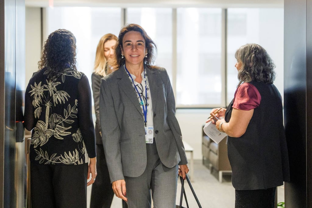 Tatiana Rosito, Brazil’s secretary for international affairs in its finance ministry, attends an International Monetary Fund meeting in Washington on Thursday. Photo: Handout