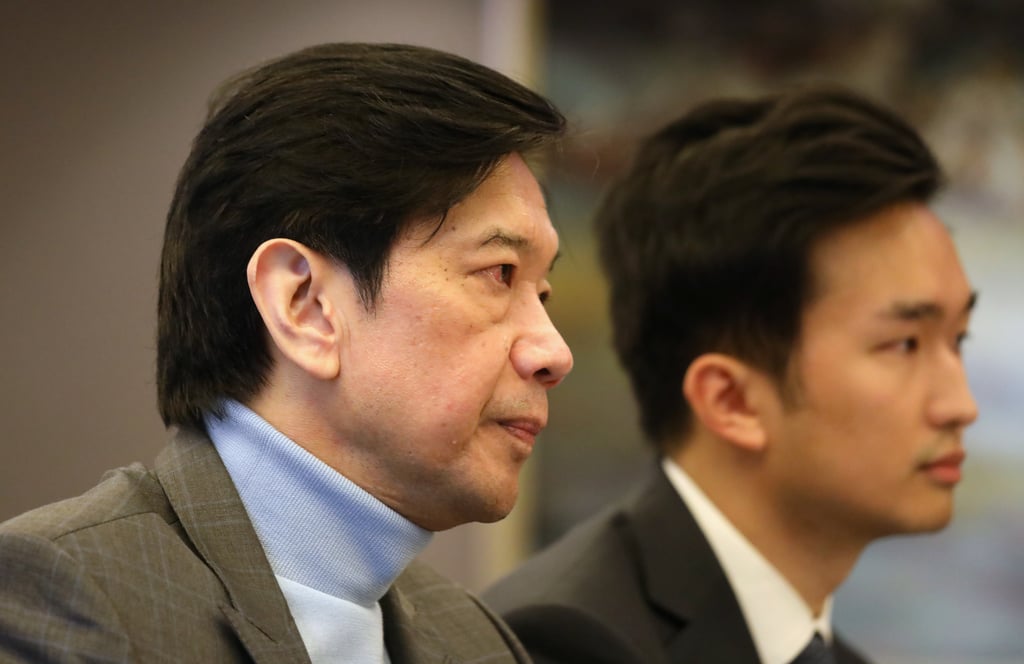 Executive chairman Dickson Poon and Chief Operating Officer Pearson Poon during a media briefing on the company earnings. Photo: K. Y. Cheng