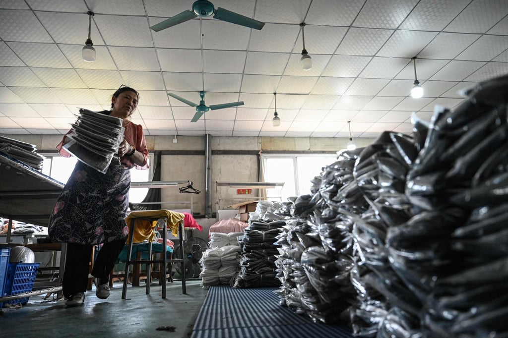 A clothing factory producing garments for Temu in Guangzhou, southern China. Photo: AFP