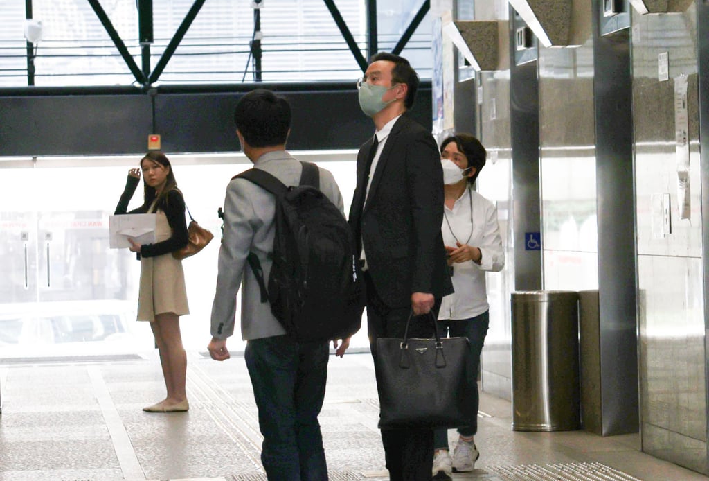 Henry Kwok arrives at the District Court on Wednesday. Photo: Brian Wong