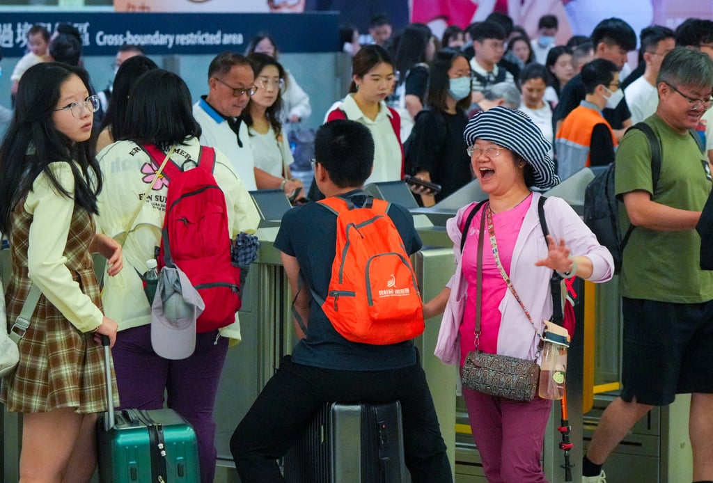 Tourists arrive in Hong Kong to spend the Labour Day “golden week” holiday. Photo: May Tse