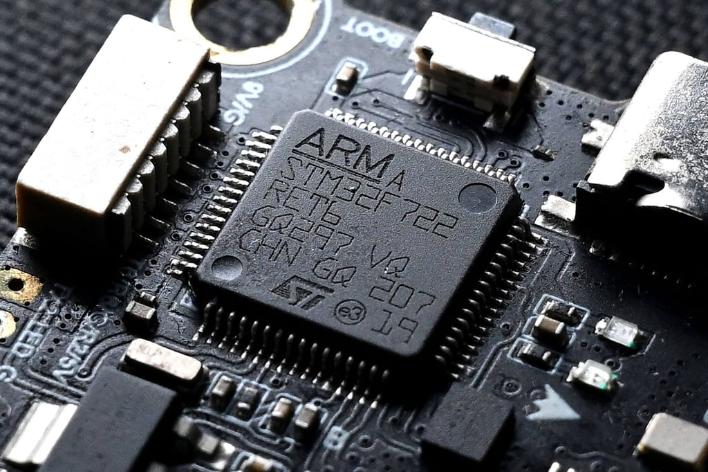 An electronic chip board in Kuala Lumpur. Malaysia’s semiconductor exports are exempt from US tariffs. Photo: AFP