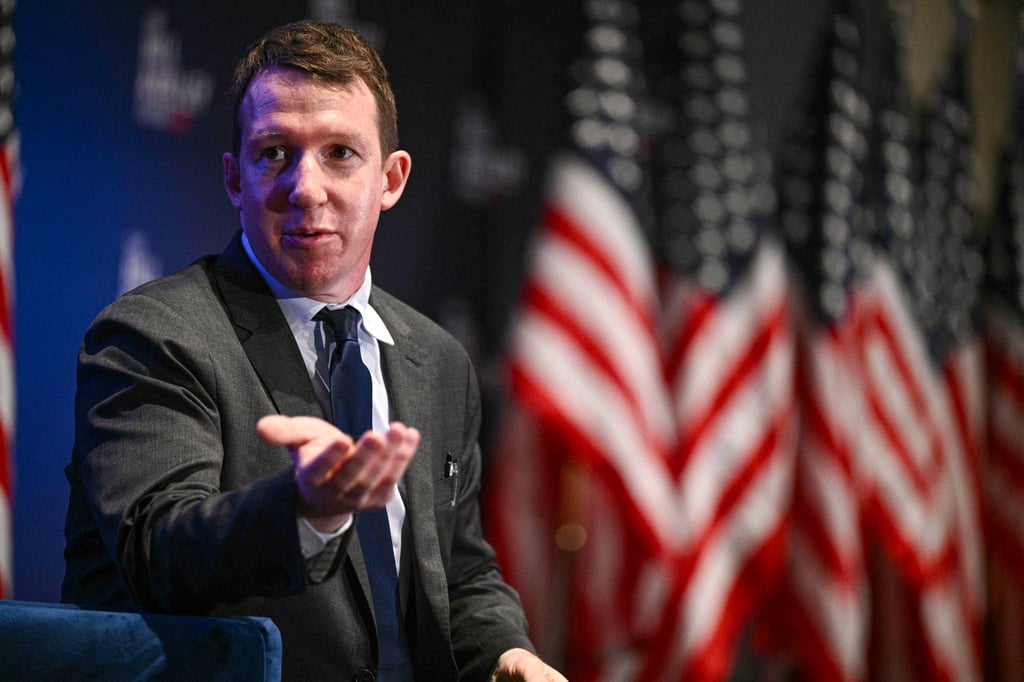 Anthropic co-founder Jack Clark speaks during the Hill & Valley Forum at the US Capitol Visitor Center Auditorium in Washington on April 30. Photo: AFP