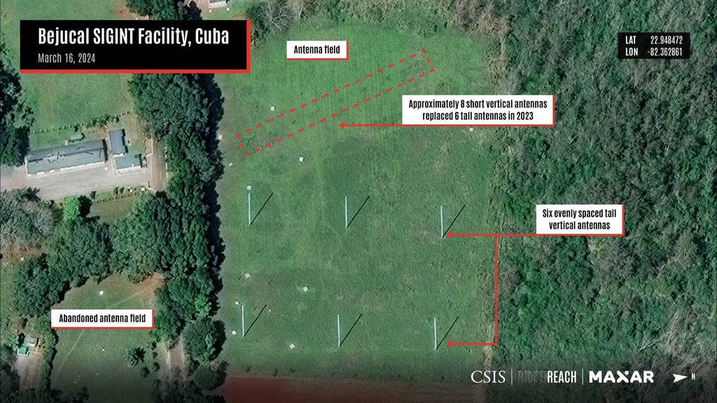 The facility at Bejucal appears to have undergone significant upgrades in recent months, including new antennas. Photo: Centre for Strategic and International Studies