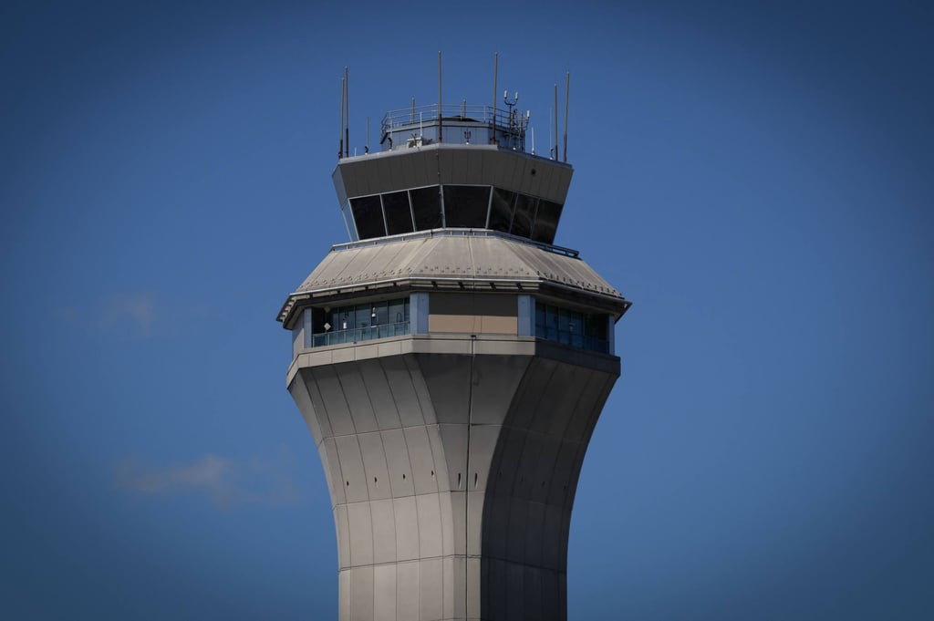 The air traffic control tower at Newark Liberty International Airport. Photo: AFP