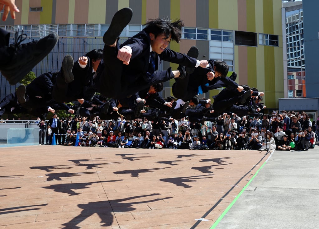 Members of Cheer Re-Man’s perform in Tokyo earlier this year. Photo: Reuters
