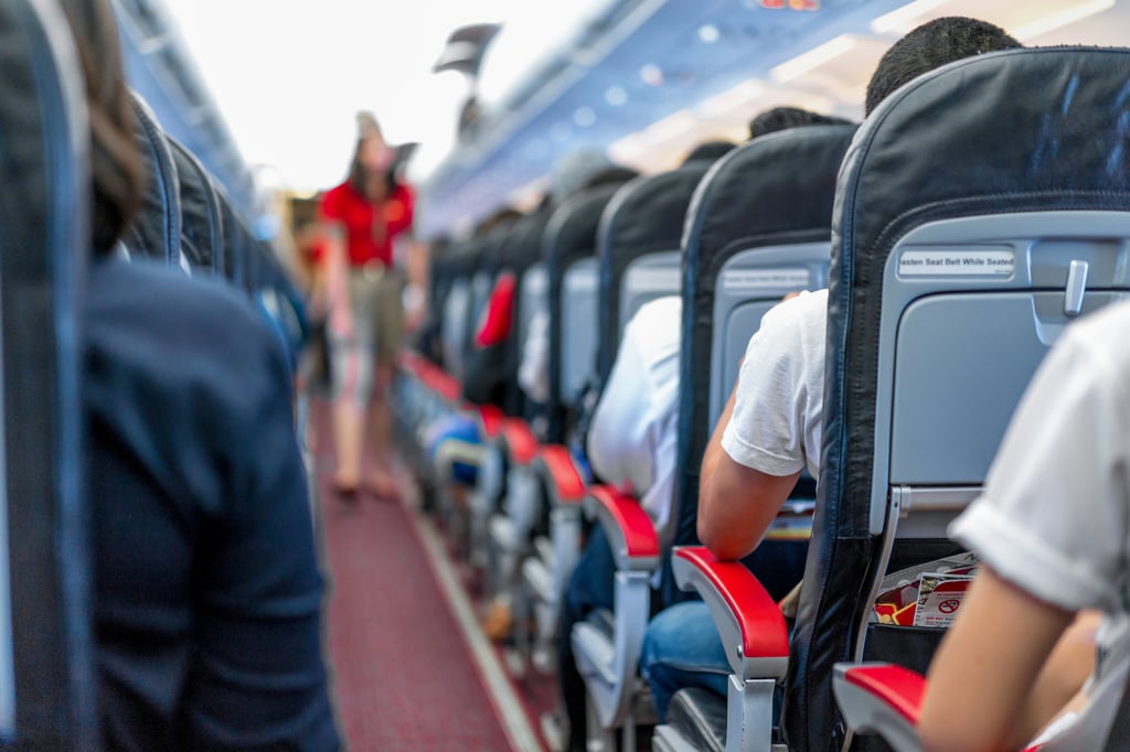 Rise from your plane seat too early in a bid to exit the flight quickly and you are liable for a US$67 fine under Turkish law. Photo: Shutterstock