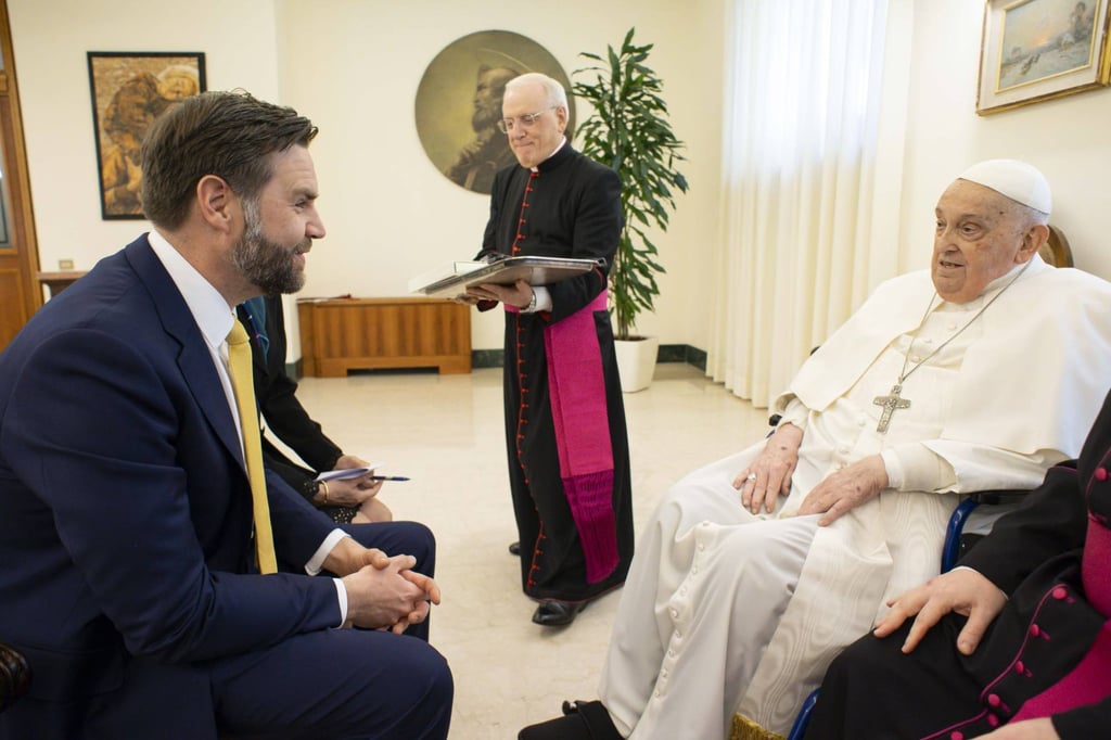 Pope Francis meets US Vice-President J.D. Vance at The Vatican on Easter Sunday. Photo: Vatican Media
