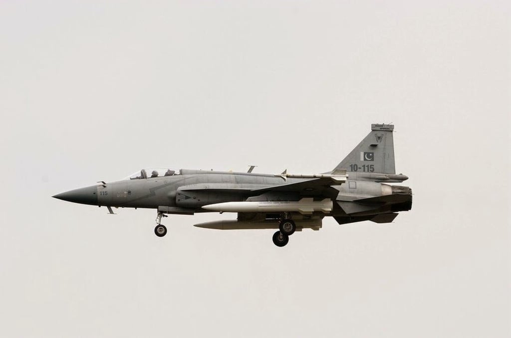 Pakistan’s military claims it destroyed an Indian air defence system in Punjab using Chinese hypersonic missiles fired from a JF-17 fighter jet. Photo: Handout