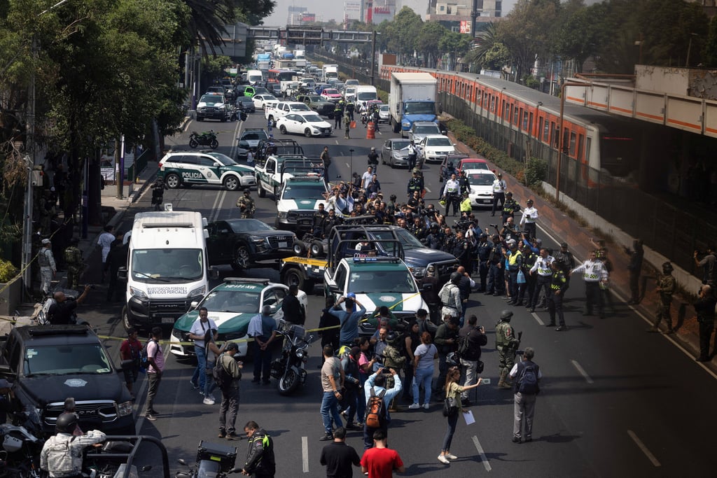 Police at the scene. Photo: Reuters