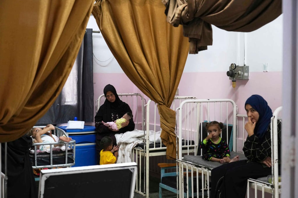 Children suffering from malnutrition at Nasser Hospital in Khan Younis, Gaza. Photo: AP