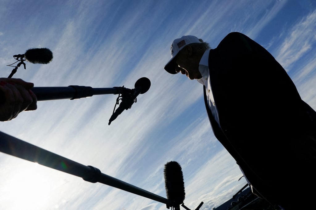 US President Donald Trump on Sunday. Photo: Reuters