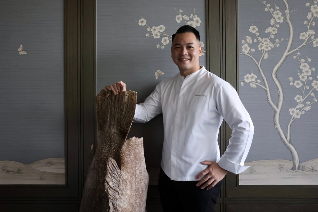 Jayson Tang, executive chef of Man Ho Chinese Restaurant in JW Marriott Hotel Hong Kong, suggests drizzling deep-fried or air-fried sticky rice dumplings in golden syrup. Photo: Jonathan Wong