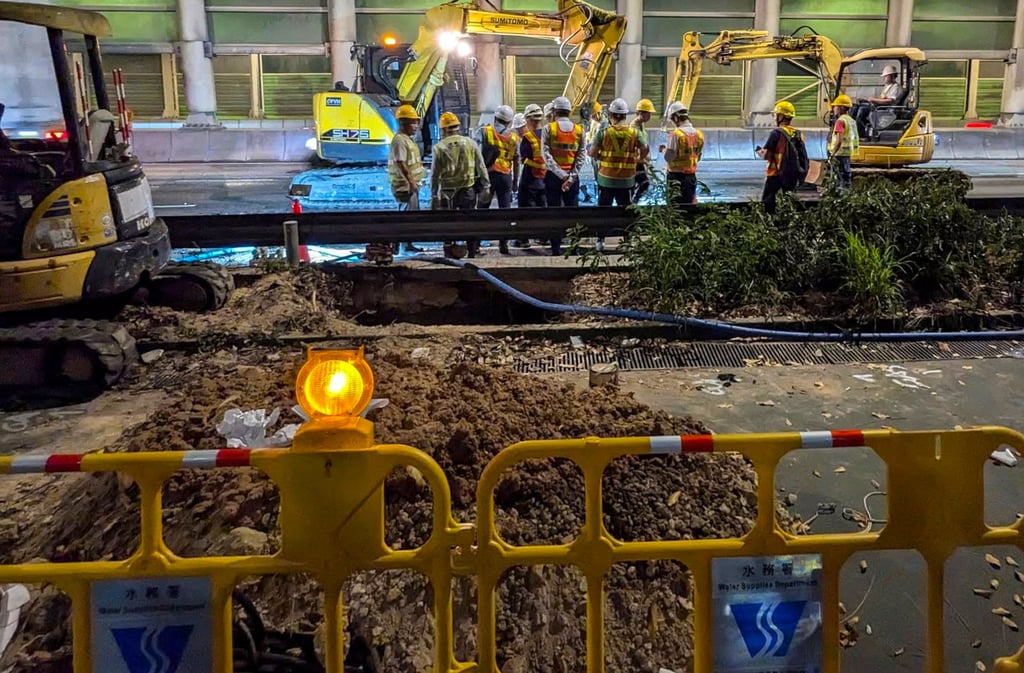 Authorities say that repair works were completed at 3am on Wednesday. Photo: Handout