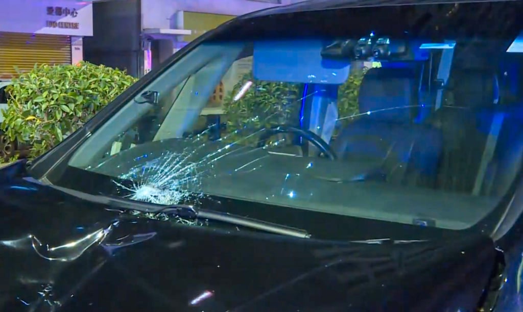 The victim was trapped under the car before he was rescued and rushed to hospital, where he died. Photo: Cable TV
