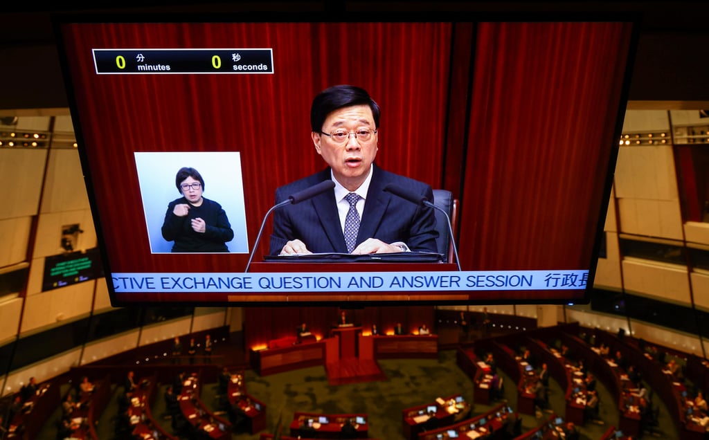 Chief Executive John Lee spoke of his desire to expedite the development of the Northern Metropolis during a question and answer session at the Legislative Council. Photo: Dickson Lee